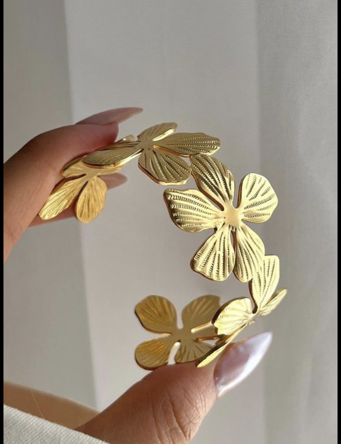 golden floral cuff bracelet golden floral cuff bracelet